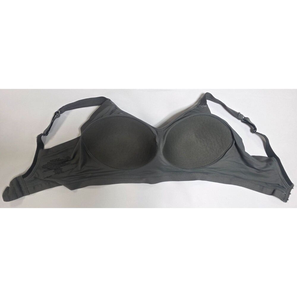 Warners Bra Womens Large L Dark Grey Wire Free Contour Lightly Lined RM3911A